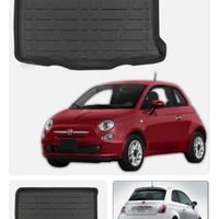 Tappetino vasca in gomma per bagagliaio Fiat 500. 
