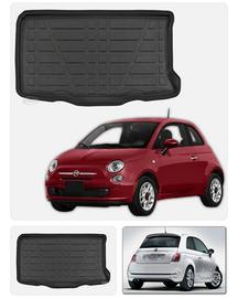 Tappetino vasca in gomma per bagagliaio Fiat 500. 