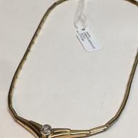 Girocollo in oro giallo e diamante