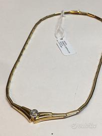 Girocollo in oro giallo e diamante