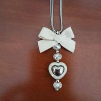 collana Thun cuore bianco e fiocco