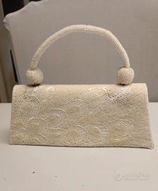 Borsetta vintage Art Deco perline Mandarini 