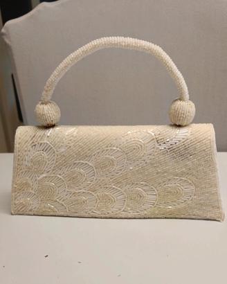 Borsetta vintage Art Deco perline Mandarini 