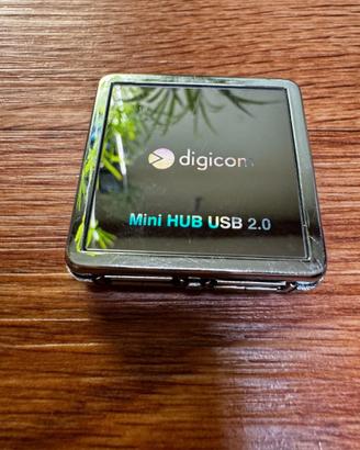 Mini Hub USB 2.0 Digicom 4 Porte Compatto