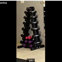 Rastrelliera con pesi cromati da 1 Kg