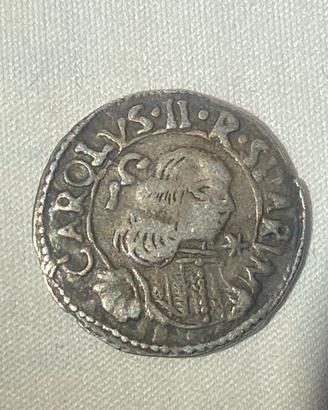 Reale in Argento 1695 Carlo II di Spagna- Cagliari