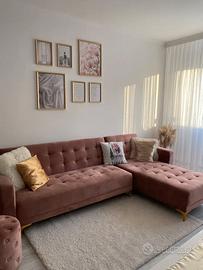 Divano letto angolare modulare 4 posti