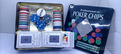 Carte da gioco poker confezione latta