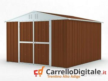 Box struttura lamiera Acciaio 327x307 legno scuro