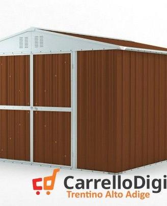 Box struttura lamiera Acciaio 327x307 legno scuro