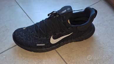 scarpe nike free run 5.0 nere black taglia 45.5