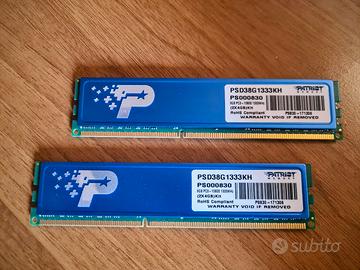 RAM PATRIOT DDR3 8GB (2X4GB) 1333 DISSIPATORE