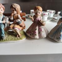  statuette in porcellana biscuit vintage 