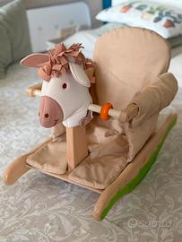 Dondolo Cavallo in Legno per Neonati/Primi Passi