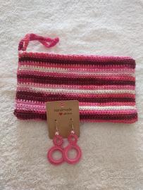 bustina + orecchini fatti a mano 