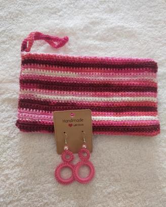 bustina + orecchini fatti a mano 