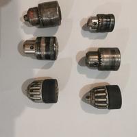 Lotto 6x Mandrini Trapano con chiavi