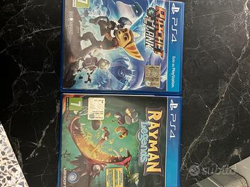 Lotto giochi ps4 rayman legend e rachet e clank