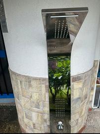Colonna doccia in acciaio termostatica