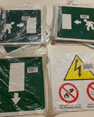 Cartelli segnaletica alluminio uscita emergenza