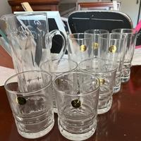 set bicchieri+brocca di cristallo