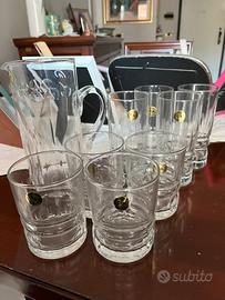 set bicchieri+brocca di cristallo