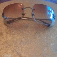 Occhiali da sole  vintage Chanel in metallo rosa