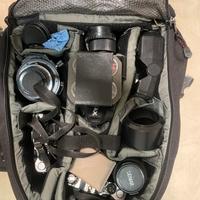 Zaino fotografico con 3 Relfex + Obiettivi