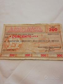Miniassegno del 76 Banca Credito Agrario Bresciano