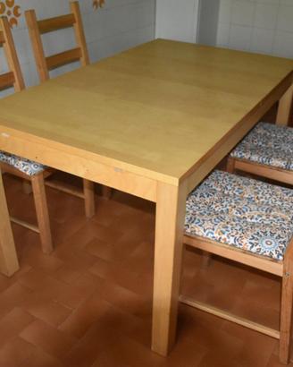 Tavolo ikea allungabile + 4 sedie