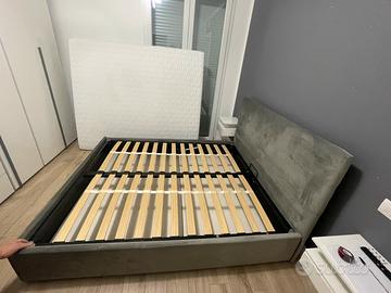 Letto contenitore matrimoniale com materasso