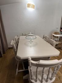 Tavolo allungabile con 6 sedie