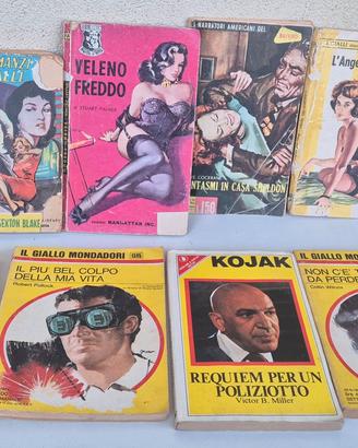 Lotto 9 romanzi gialli/triller Vintage Anni 50/70