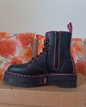 Stivali Dr. Martens Jadon II Neon Star in pelle 