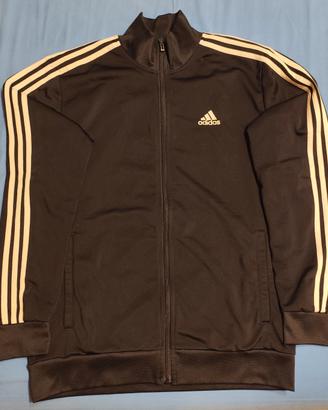 Felpa nera Adidas con cerniera
