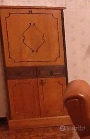 Mobile tv vintage con vano tv a scomparsa