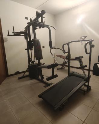 Palestra multifunzione + tapis roulant e panca