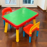 Tavolino bambini multigioco con sedie