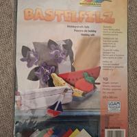 10 fogli in feltro per hobby in confezione integra