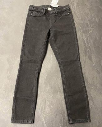 Jeans skinny vita alta neri senza bottone Tezenis