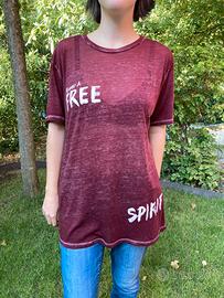 Maglietta rosso scuro Abercrombie&Fitch