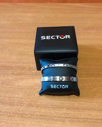 Coppia di bracciali in acciaio di cui uno Sector