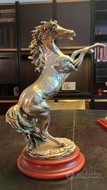 statua cavallo artigianato fiorentino  argento 