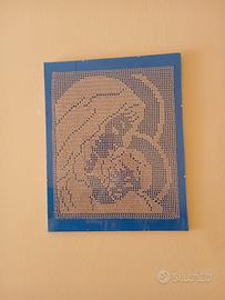 Madonna con bambino Jesu con uncinetto 