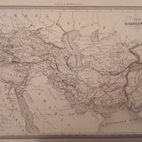 Carta geografica metà Ottocento