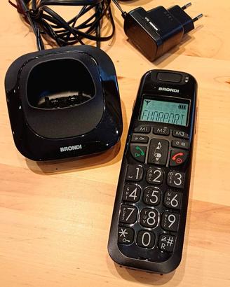 TELEFONO CORDLESS BRONDI BRAVO BRIGHT TASTI GRANDI