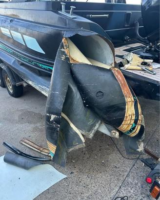 tubolari carena tappezzeria teak fuoribordo motore