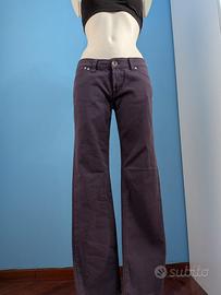 Pantaloni Jeans Viola Y2K Vita Bassa T. 31 (44 IT)