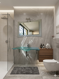 Lavabo in Cristallo Trasparente