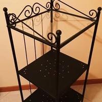 Mobiletto Ikea bagno metallo nero 103x40x38